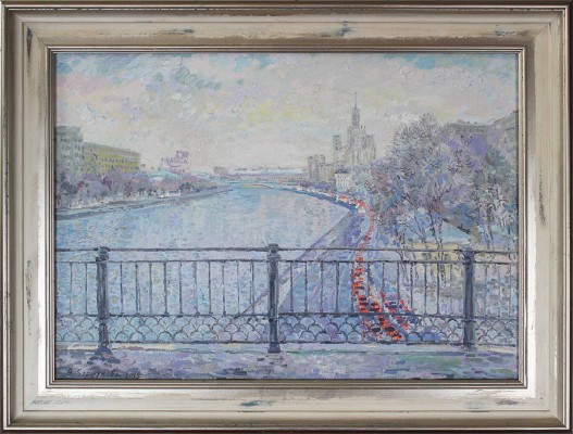 Коршунова Вера Александровна. ­Московское утро. Вид с Большого Краснохолмского моста 